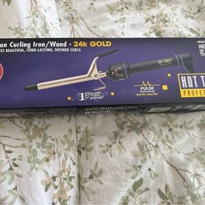 Hot Tools Professional Hot Curling Iron Wand 1103CN 24K Gold 0.5” New in Box